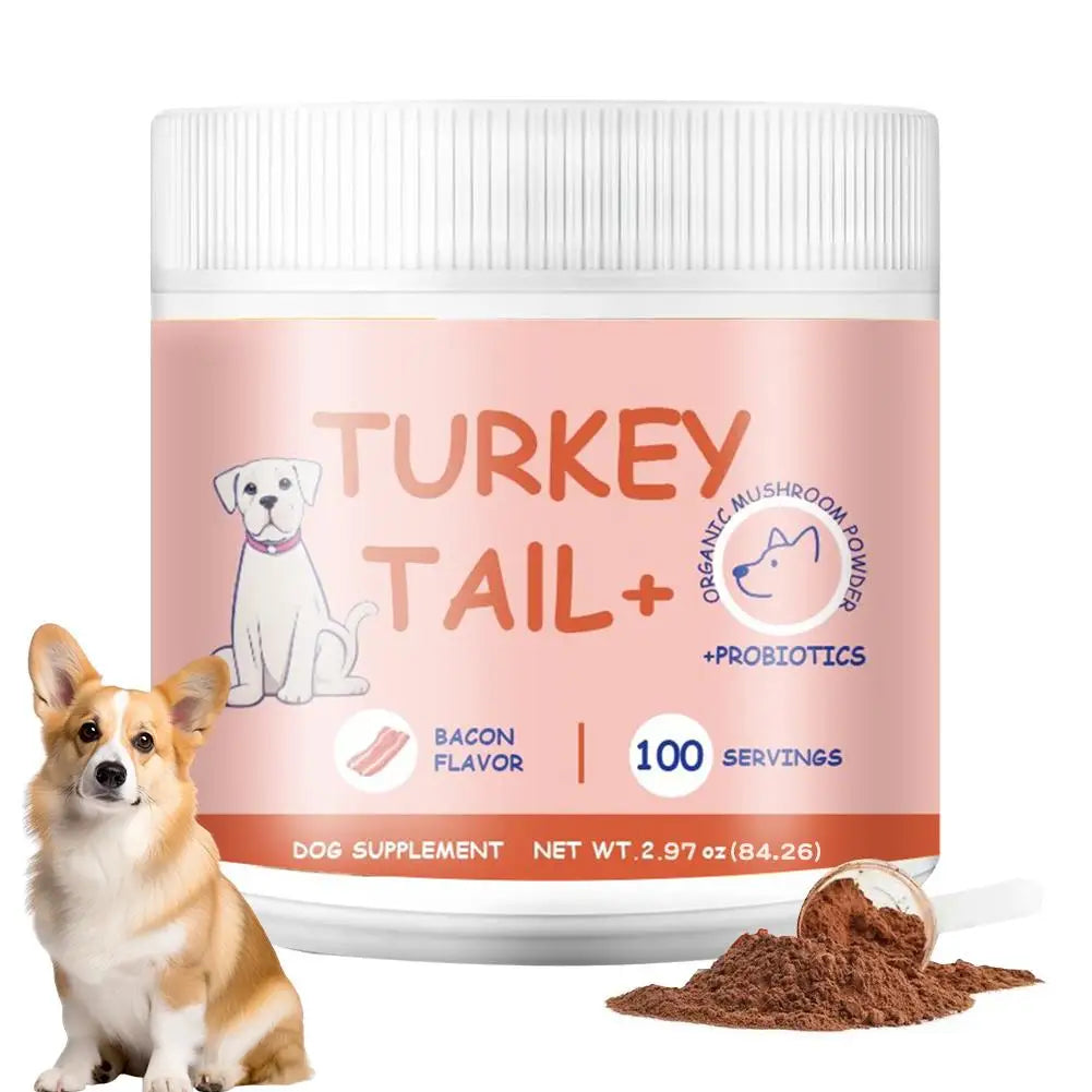 80g Bacon Flavored Pet Mushroom Powder For Healthy Intestinal Digestion Pet Care Is  For Daily Nutrition Of Cats And Dog
