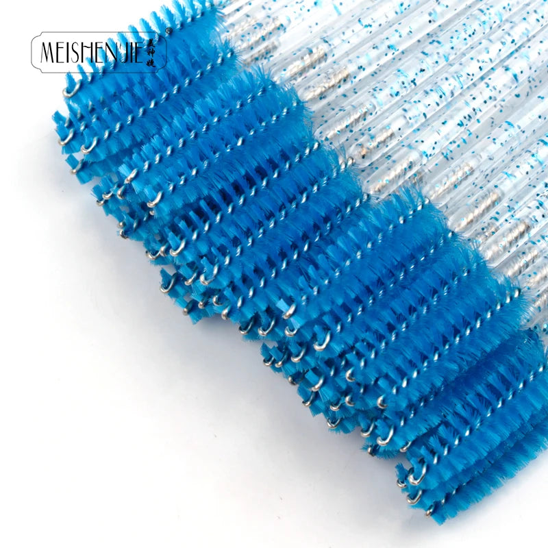 5/50 Pcs Crystal  Mascara Wands Eyelash Brush Spoolies For Eye Lash Extension Eyebrow And Makeup Crystal Makeup Tools