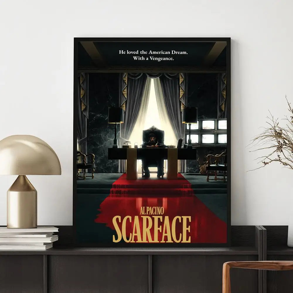 Movie S-Scarface Poster HD Versatile Waterproof Wall Decor Self Adhesive Perfect for Any Room & Ideal Gift