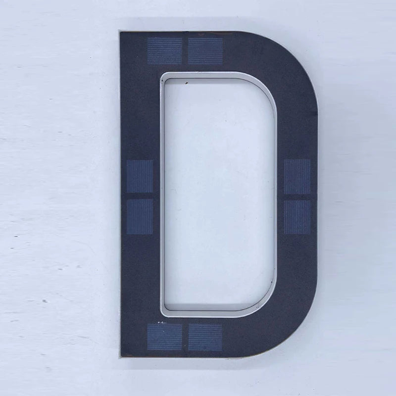 LED Solar House Number Light Waterproof Address Plate with Light Sensor for Home Entrance Yard Wall Outdoor Decoration