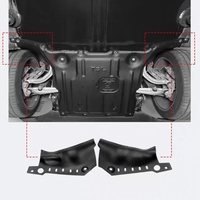 Car Chassis Coolant Pipe Guard Lower Guard Plate Chassis Protection Cooling Duct Cover For Tesla Model 3 Model Y Car Accessories