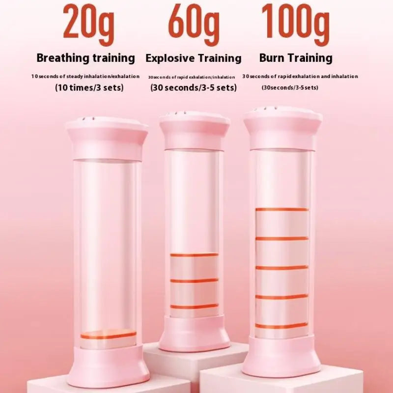 Adjustable Diaphragm Breathing Dumbbell Trainer For Core Strength Facial Toning Lung Capacity Expander