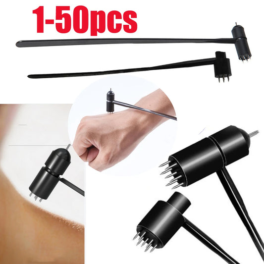 1-50pcs Double Head Dermal Needle Disposable Plum Blossom Needle Skin Seven Star Needle Blood Hammer Sterile Acupuncture Massage