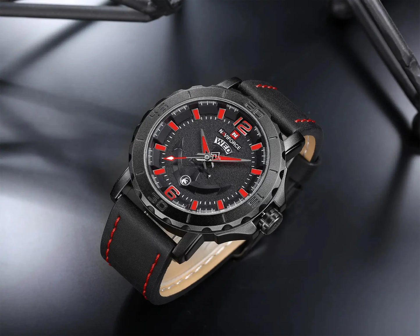 NAVIFORCE Luxury Brand Date Japan Movt Square Men Quartz Casual Watch Army Military Sports Watch Men Watches Male Leather Clock