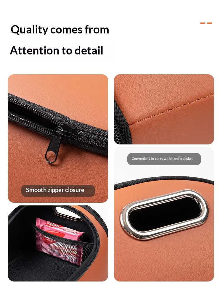 For Fiat 500 Car Trunk Organizer Storage Box Seat Multifunctional Storage Bag with Built-in Pocket Auto Interior Accessories