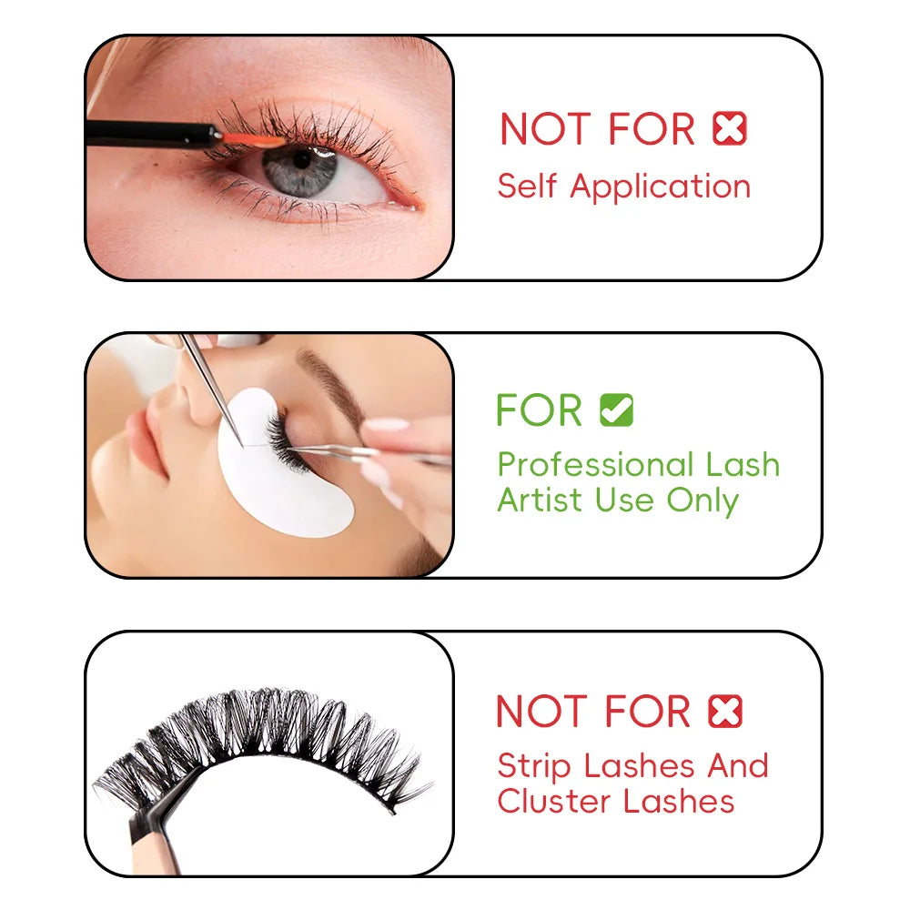 Professional Eyelash Extensions Glue 0.5-1 Sec Fast Drying Black/Clear Color 5ml Lash Glue Low Odor No Irritant Befer Beauty