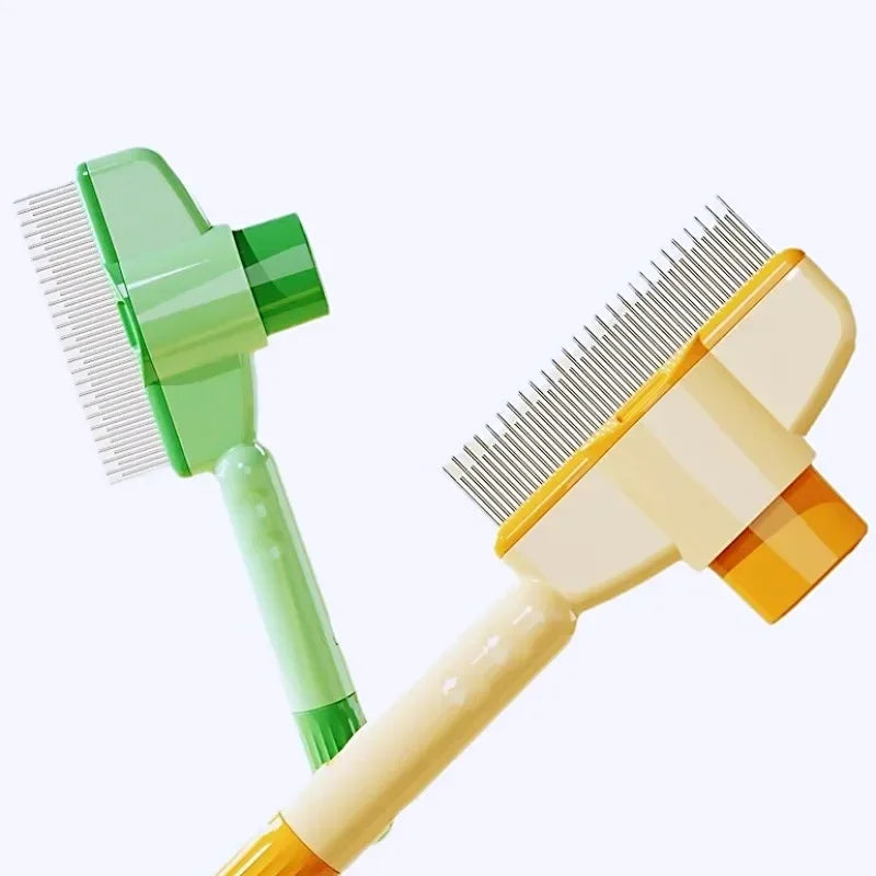 Self Cleaning Pet Hair Remover Brush One Button Slicker Comb for Dogs Cats Grooming Deshedding Massage Tool
