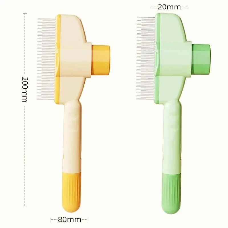 Self Cleaning Pet Hair Remover Brush One Button Slicker Comb for Dogs Cats Grooming Deshedding Massage Tool