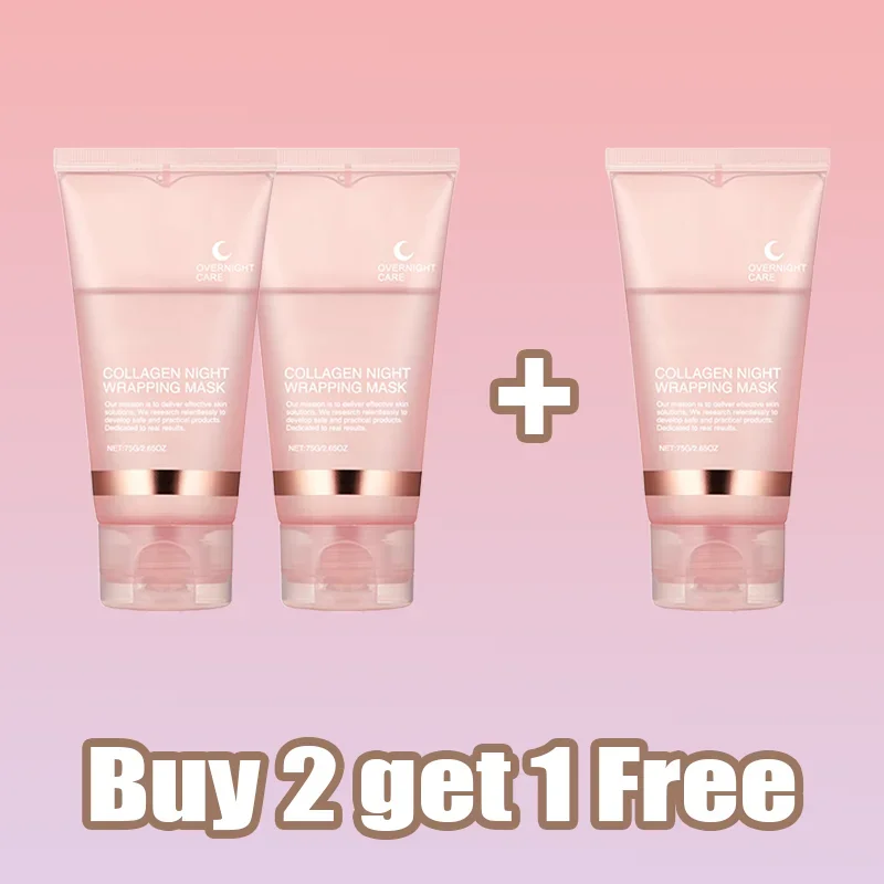Collagen Peel-off Mask Night Wrapping Facial Mask Deeply Moisturizing Hydrating Firming Skin Facial Mask Daily Face Skin Care