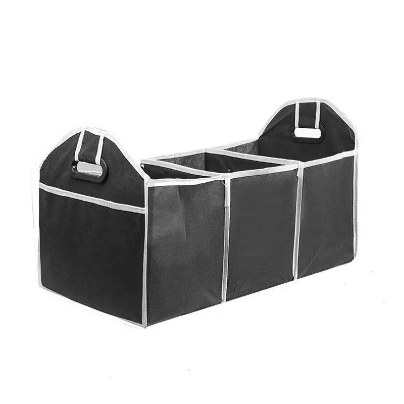 1pc Universal Car Trunk Organizer Portable Foldable Waterproof Auto Storage Bag With 3 Compartments For SUV Truck Van Sedan ﻿