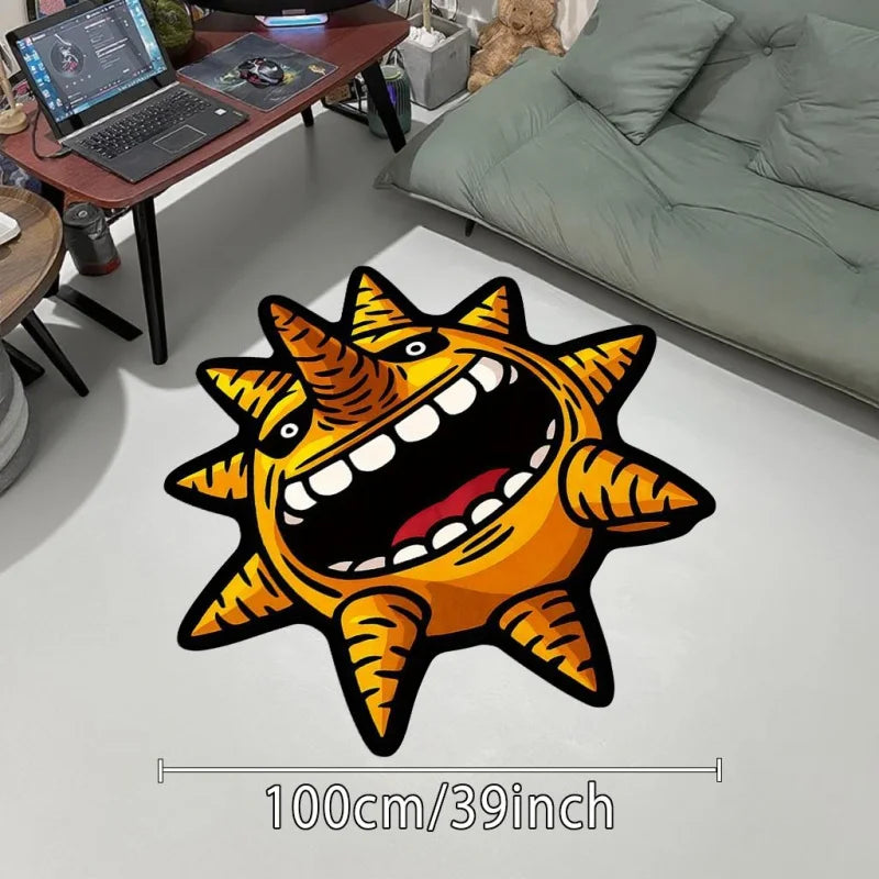 VIKAMA Anime Style Creative Sun Carpet Unique Home Accessories Festival Gifts Creative Living Room Bedroom Decoration Carpet