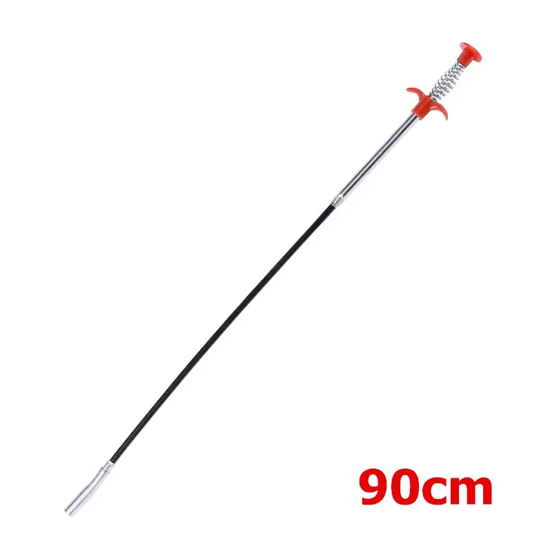 Flexible Grabber Claw Pick Up Reacher Tool Drain Clog Remove Tool Kitchen Bathroom Drain Snake Hair Remover Tool with 4 Claws