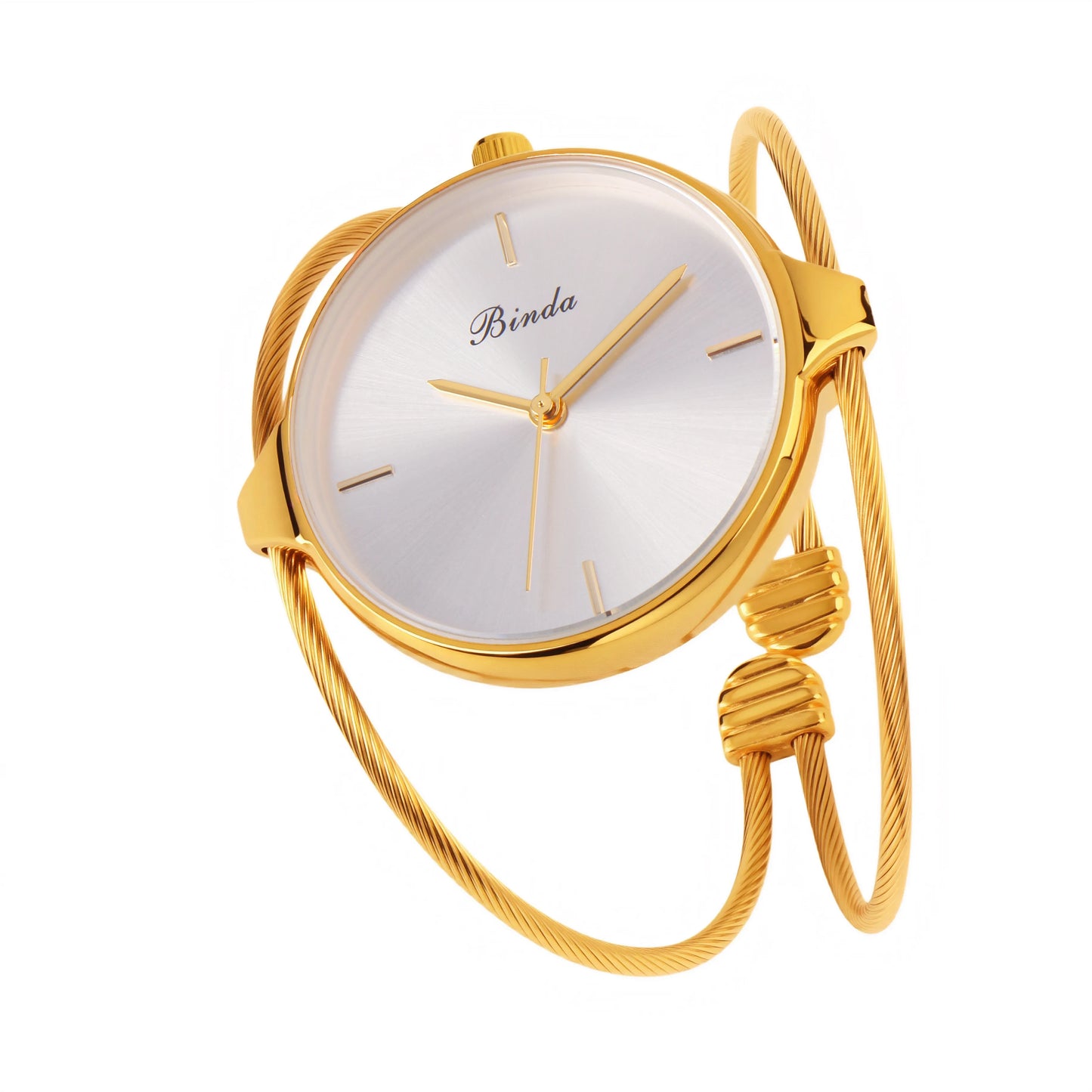 Binda Luxury Women’s Quartz Watch 30M Waterproof Elegant Stainless Steel Bracelet Lady Dress Watch with Gift Box