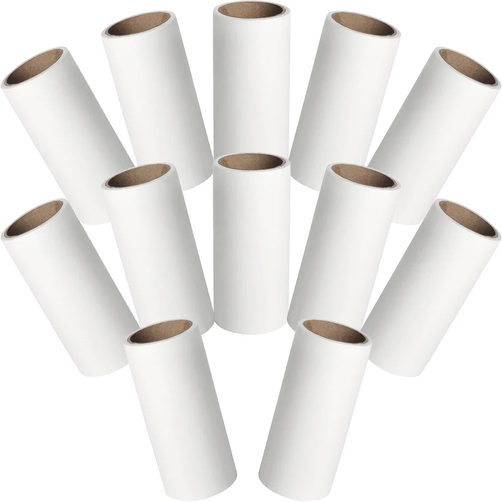 12 Pcs Roller Hair Sticker Puppy Remover Portable Lint Rollers Pet Cat Dog Rug Curler Refill Brush for Carpet