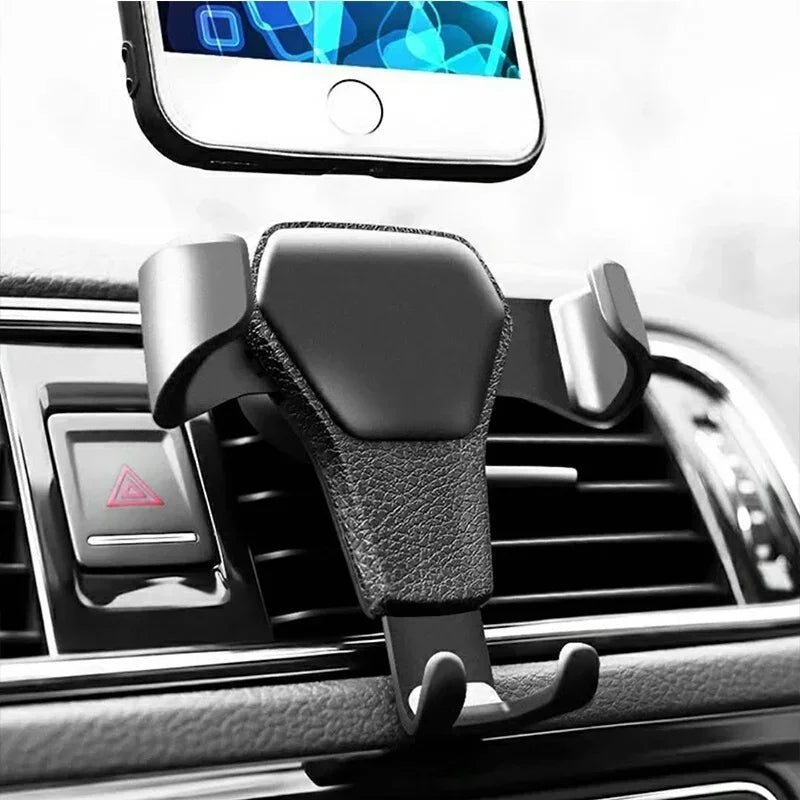 Heavy Duty Gravity Car Phone Mount with Air Vent Clip Shockproof Anti Shake Universal Mobile Phone Holder Car Stand for Samsung Android and Other Smartphones One Hand Operation Easy Mount Release and Use