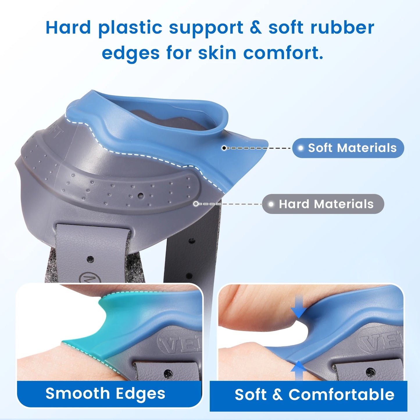 VELPEAU CMC Thumb Brace with Shape-memory Restriction Splint, Thumb CMC Joint Stabilizer for Thumb Basal Arthritis Pain Relief