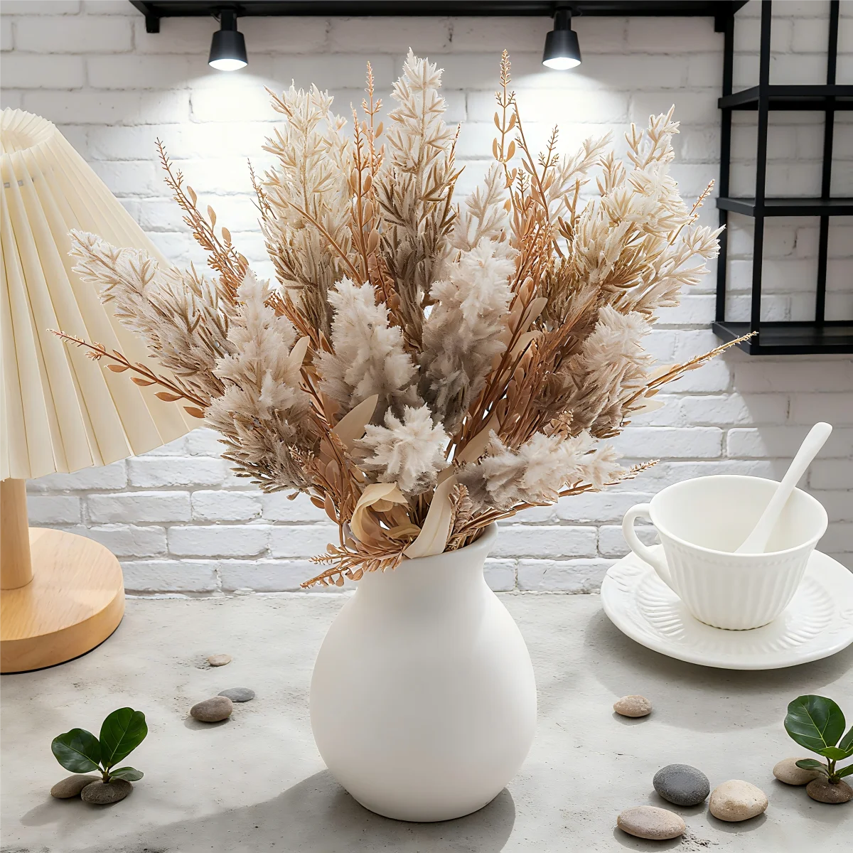 Artificial Plants Reed Festival Wedding Wreath Garden Home Room Vase Decora DIY Gift Flower Bouquet Brial Yard Outdoor Accessory