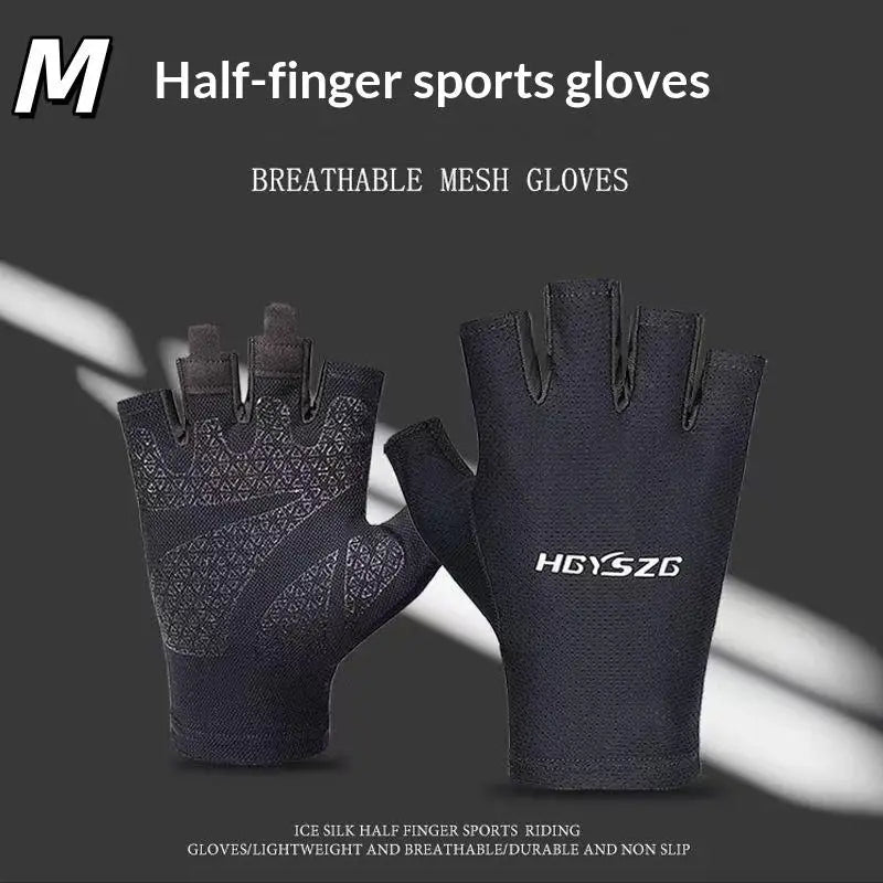 Half Finger Anti-Slip Shock Absorbing Cycling Gloves, Breathable Fingerless Bike Sports Gloves For Men Women Gym Riding