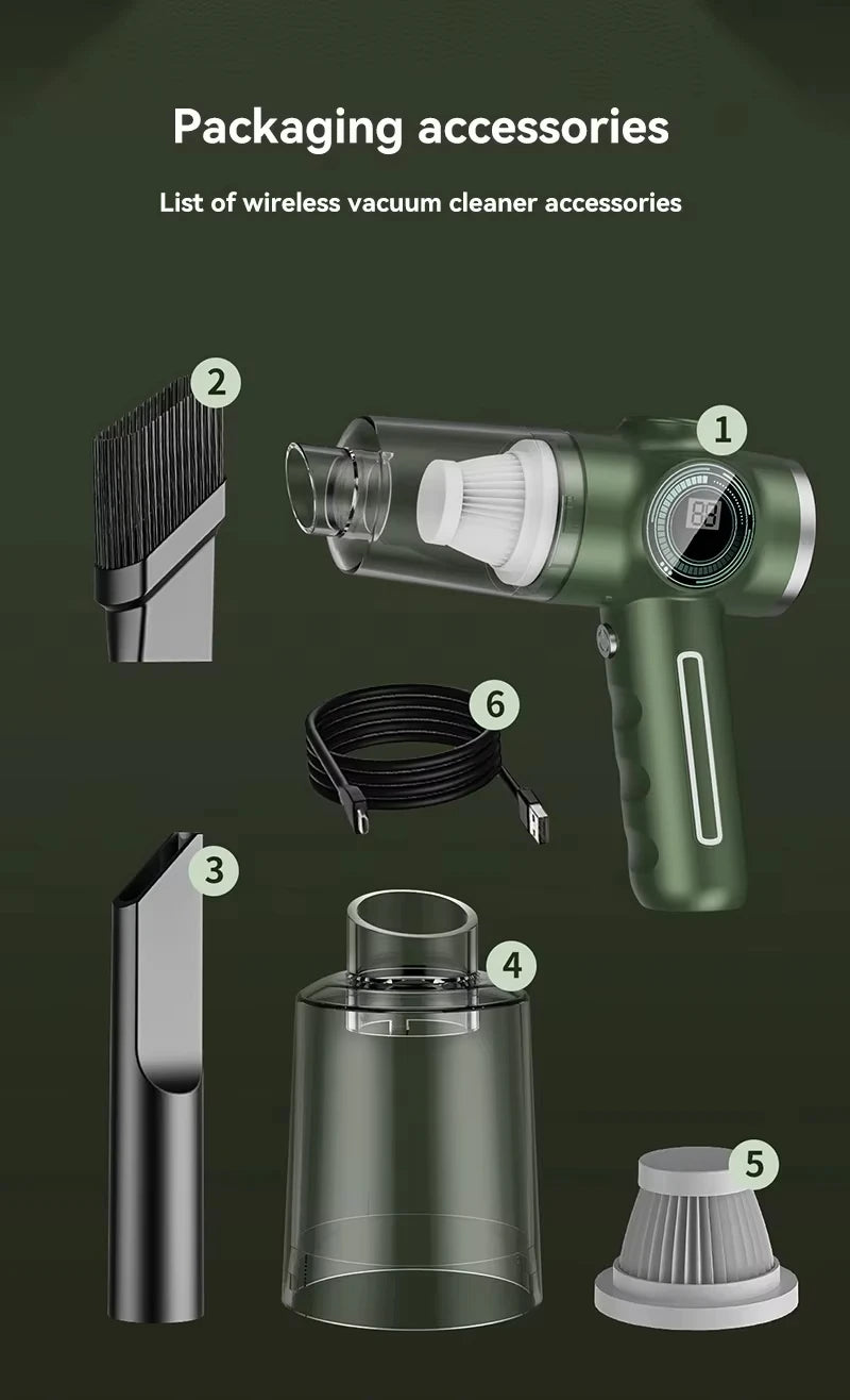 9800000pa Wireless Automobile Handheld Vacuum Cleaner Wet Dry Dual-use High Power Electric Appliance Cleaner Car Home 2026 New