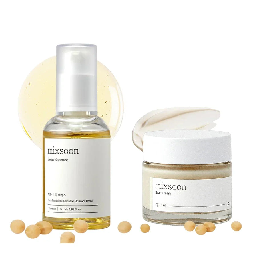 Mixsoon Bean Essence Cream Duo Set Hydrating Moisturizing Smoothing Glass Skin Care 50ml+50ml Korean Skincare