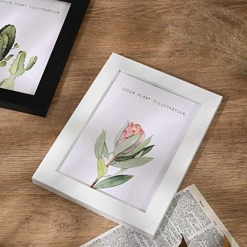 Wooden Photo Frame For Wall Hanging 10X15 15X20 20X25cm A4 Wood Picture Frame Stand For Pictures Photo Decor Commemorative Gift