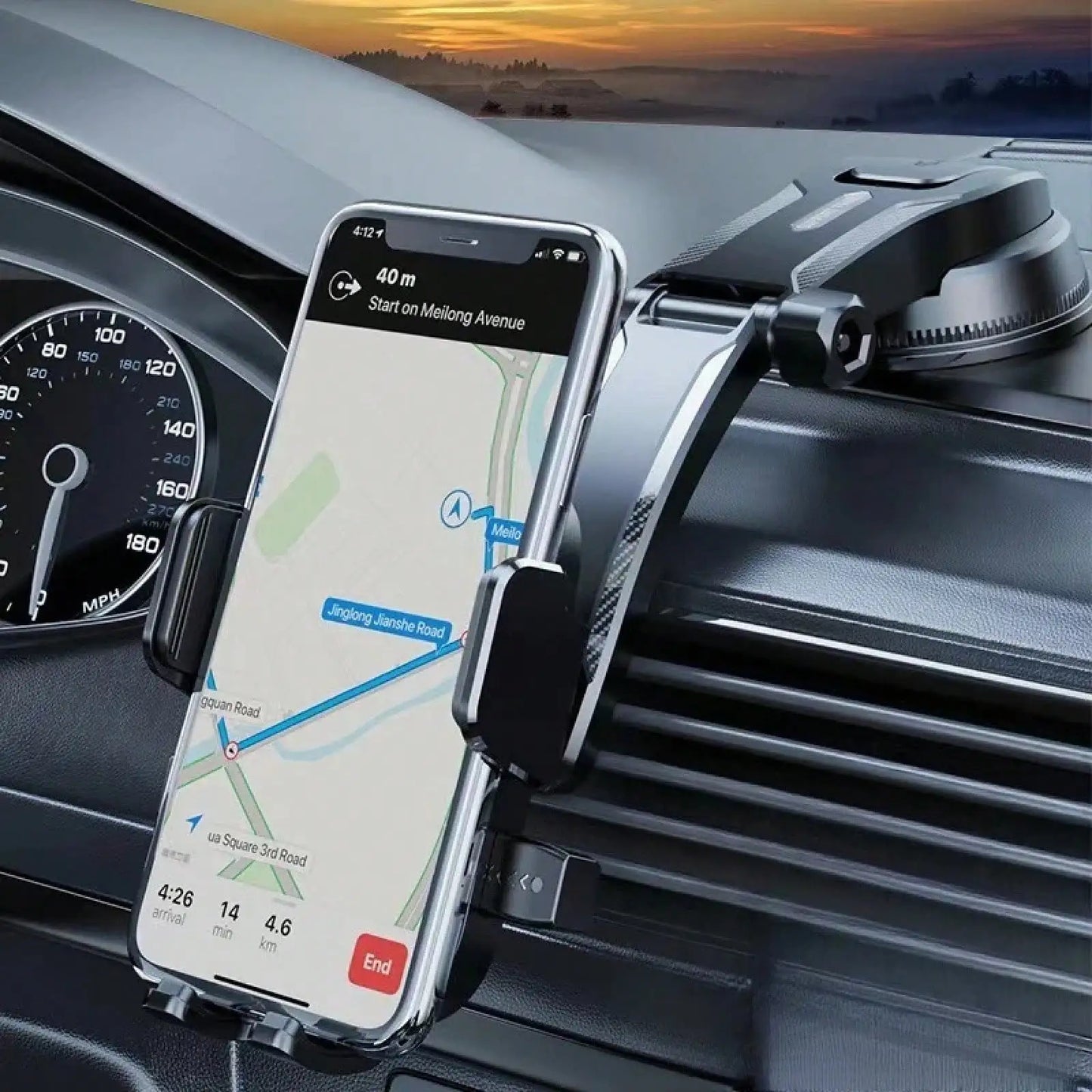 Multi-Scenario Car Phone Mount - Adjustable Suction Cup Holder For Navigation