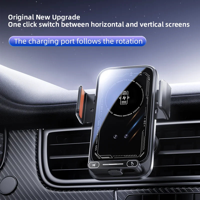 HONGYUE 2025 New SD13 Car Mobile Phone Holder 15W Wireless Charging. 66W Magnetic Charging Head. All Mobile Phones Can Be Used