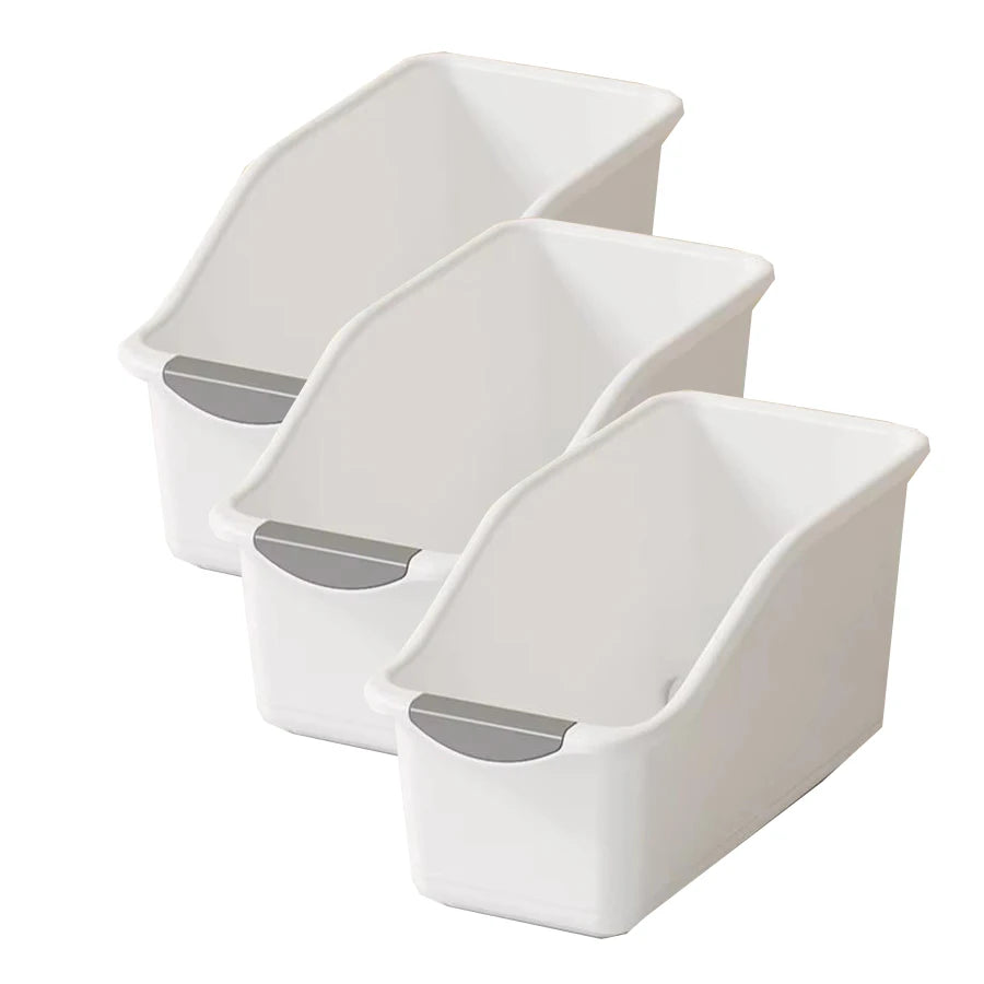 2/3pcs Plastic Under Sink Organizer with Wheels, Bottle Organization Bins Kitchen Cabinet Organizers Plastic Basket for Under