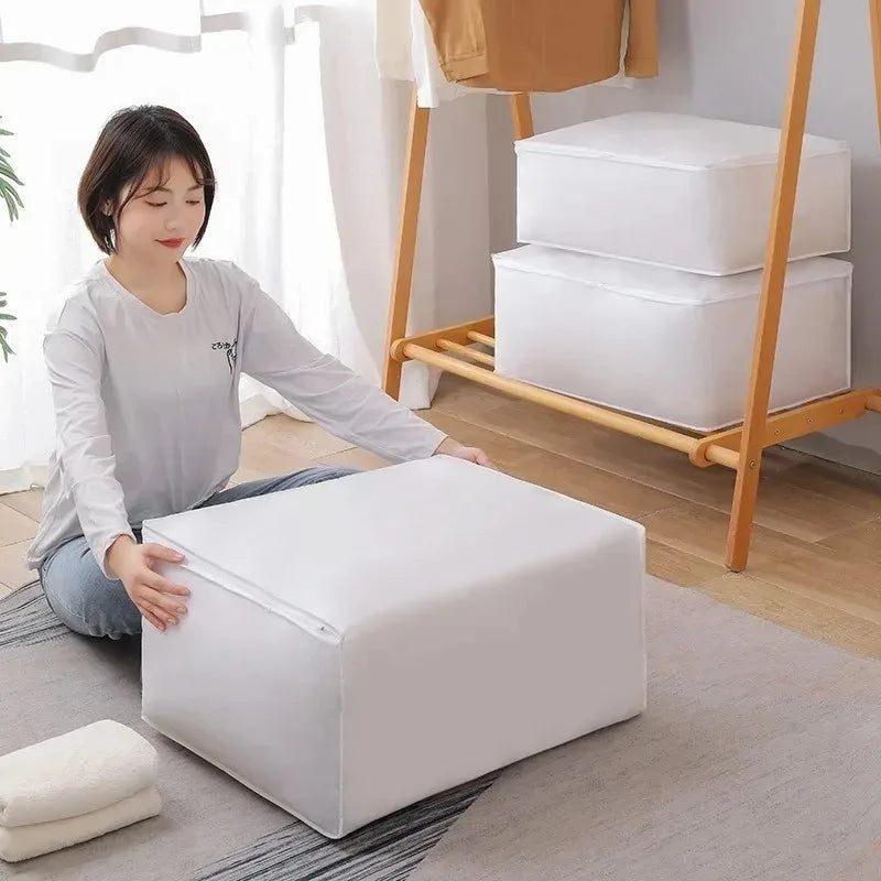1-2Pcs Underbed Storage Bag Foldable Large Capacity Waterproof Dustproof Clothes Quilt Blanket Wardrobe Closet Organizer