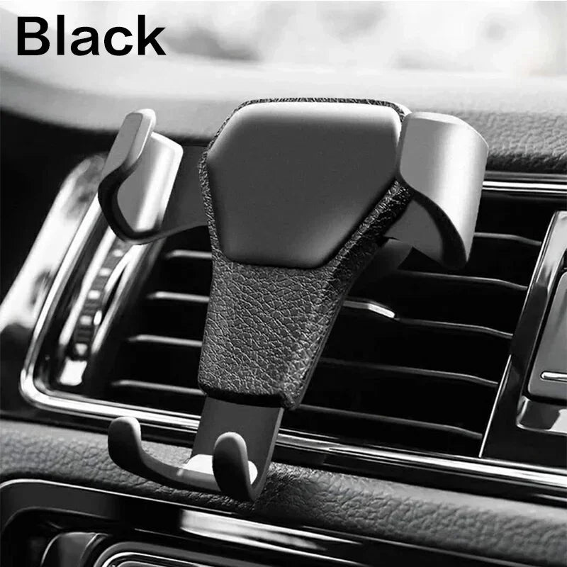 Heavy Duty Gravity Car Phone Mount with Air Vent Clip Shockproof Anti Shake Universal Mobile Phone Holder Car Stand for Samsung Android and Other Smartphones One Hand Operation Easy Mount Release and Use