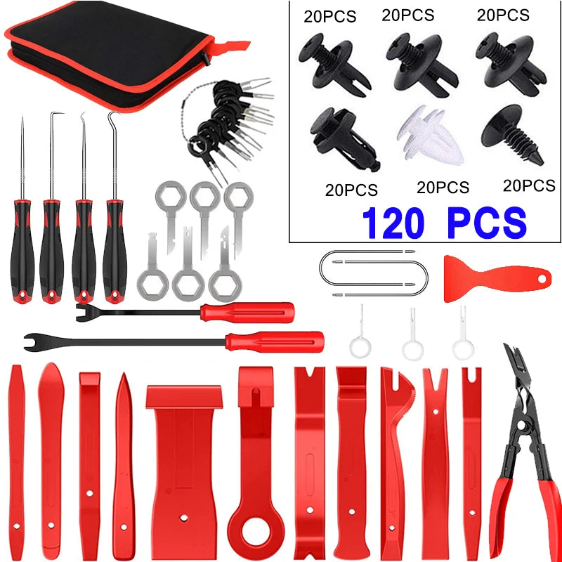 Car Interior Disassembly Tool Trim Removal Tools Kit Auto Removal Tool Kit Door Panel Radio Stereo Audio Dash Terminal Removal