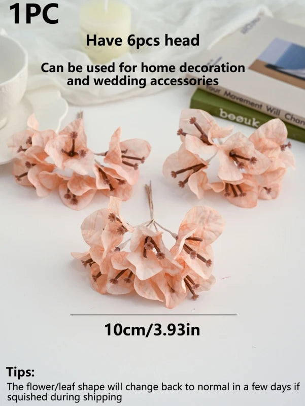 1/3 Pcs Autumn Artificial Bougainvillea Mini Bouquets Garden Christmas Tree Party Garlands Handmade Wedding DIY Decorative Gifts