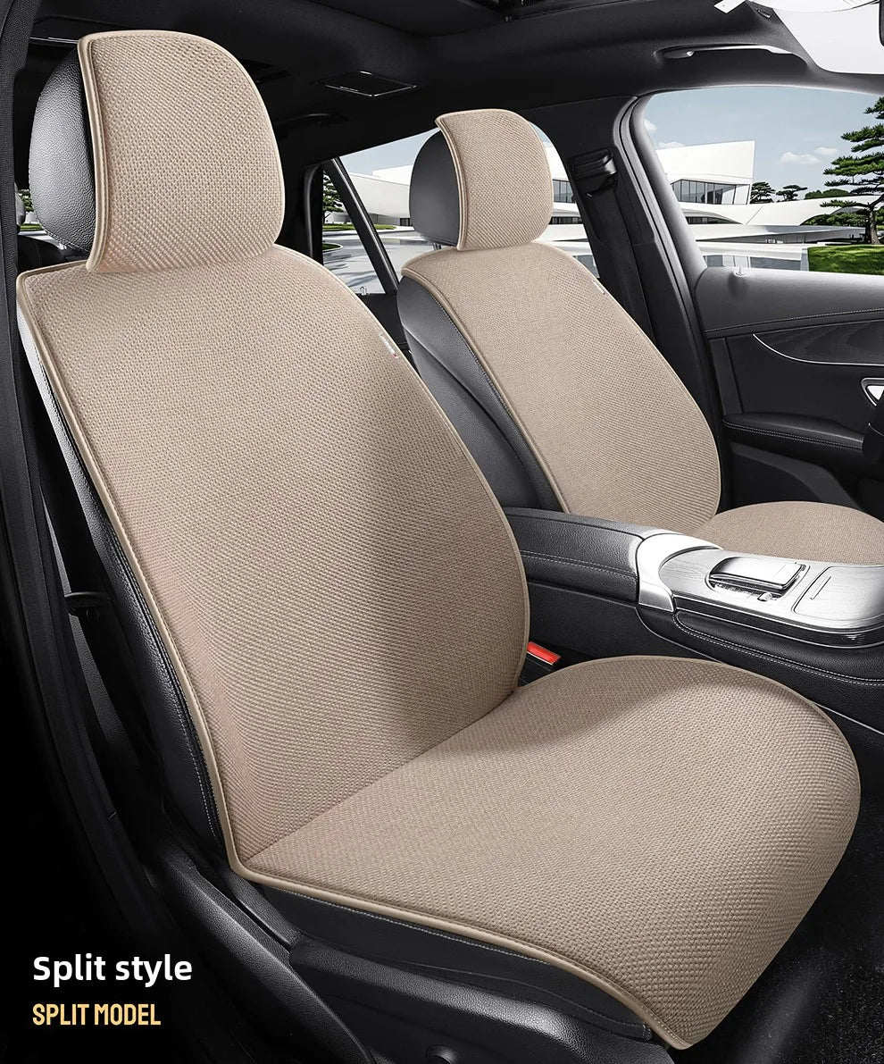 All Season Linen Universal Car Seat Cover Breathable Flax Anti-Slip Cover Car Seats Protection SUV Sedan Seat Cushion