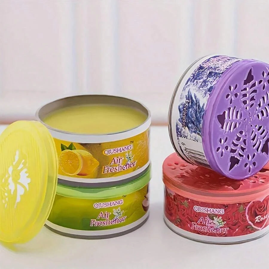 1/4pc Car Flavoring Car Air Fresheners Canned Rose Lavender Lemon Flavor Household Solid Fragrant Auto Aromatherapy Car Deodor