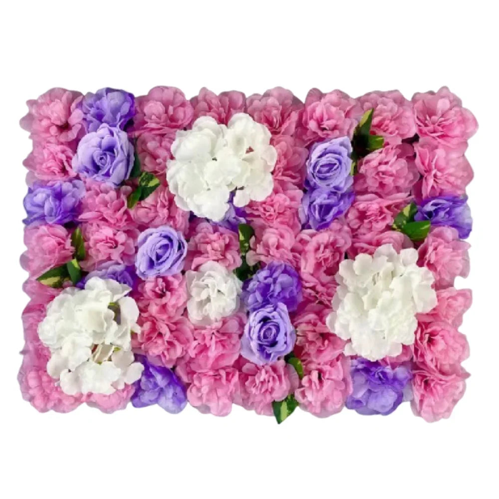Handmade Artificial Flower Wall Panels Realistic 60X40cm Rose Wedding Background Romantic Durable Silk Rose Flower Wall
