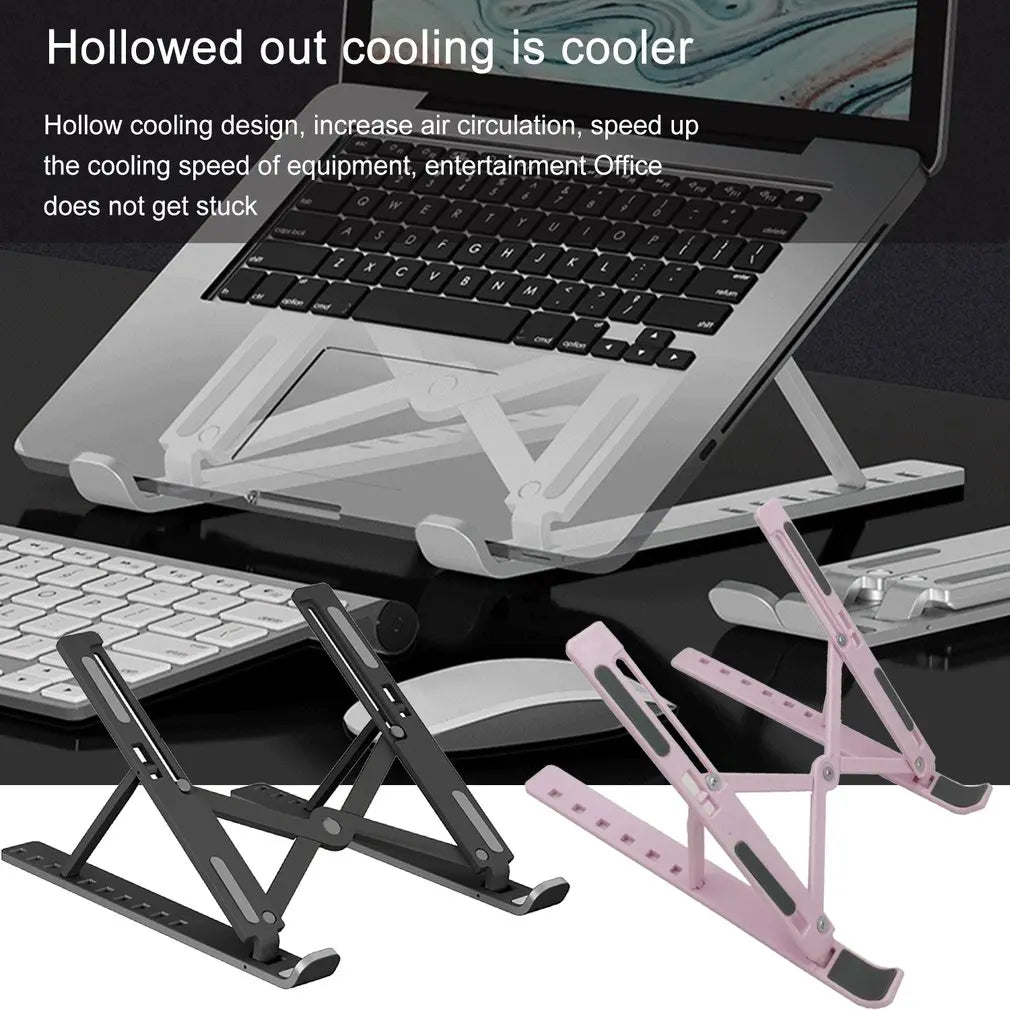 Plastic Foldable Laptop Stand Notebook Stand Portable Laptop Holder Tablet Stand Computer For MacBook Ipad Dropshipping