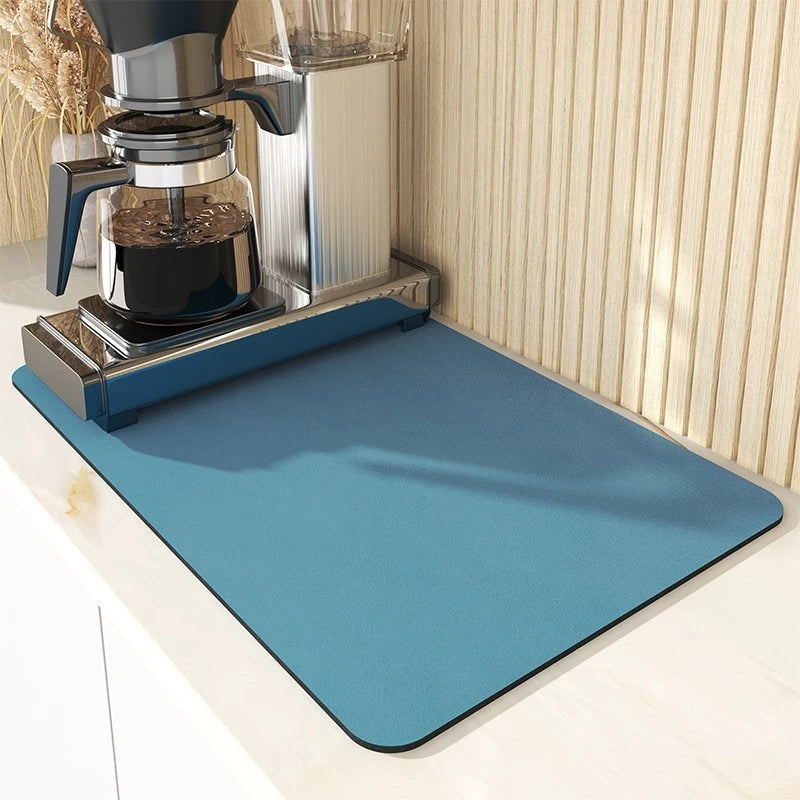Super Antiskid Kitchen Absorbent Draining Mat Super Absorbent Draining Coffee Dish Drying Mat Quick Dry Tableware Mats S/M/L