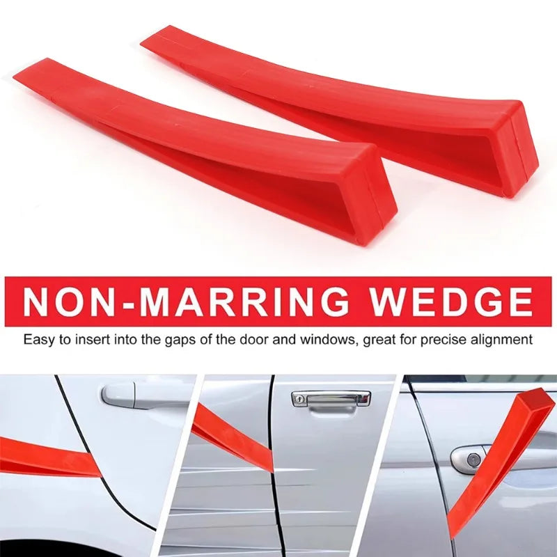 Red Car Door Wedge Panel Paintless Dent Removal Repair Hand Tool for Window Auto Wedge Pump Locksmith Thickened Door Repair