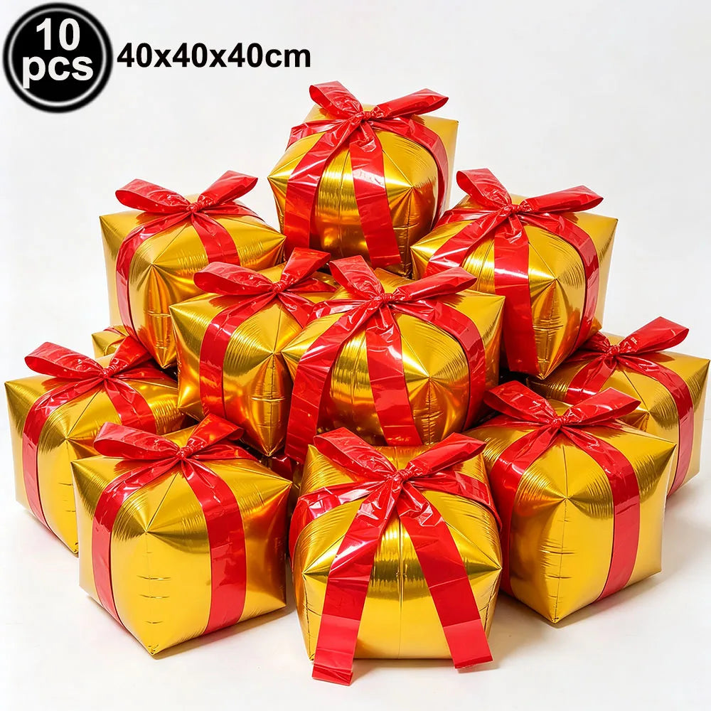 Standing Christmas Santa Claus Foil Balloon Christmas Tree Street Light Balloons Christmas Home Indoor Party Decorations New Yea