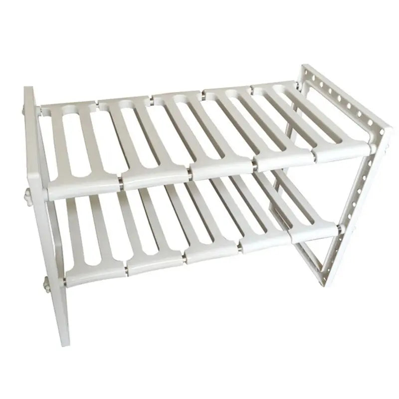 Under Sink Organizer 2-Tier Expandable Cabinet Shelf With 10 Removable Panels For  Bathroom Storage,Expand Holder  Shelf Organis