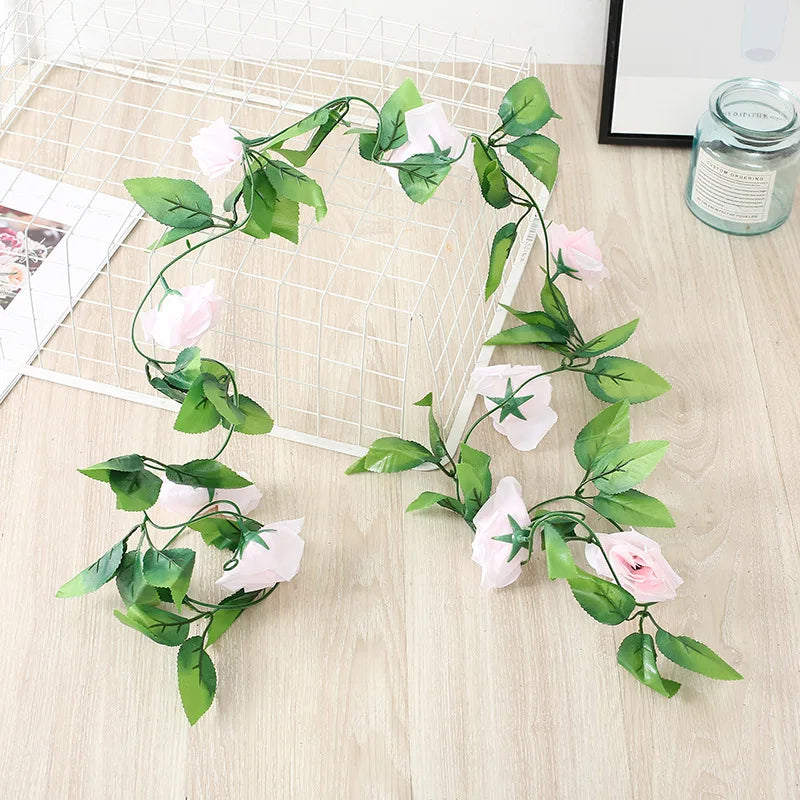 7ft 2m Flower String Artificial Wisteria Vine Garland Plants Foliage Outdoor Home Trailing Flower Fake Flower Hanging Wall Decor