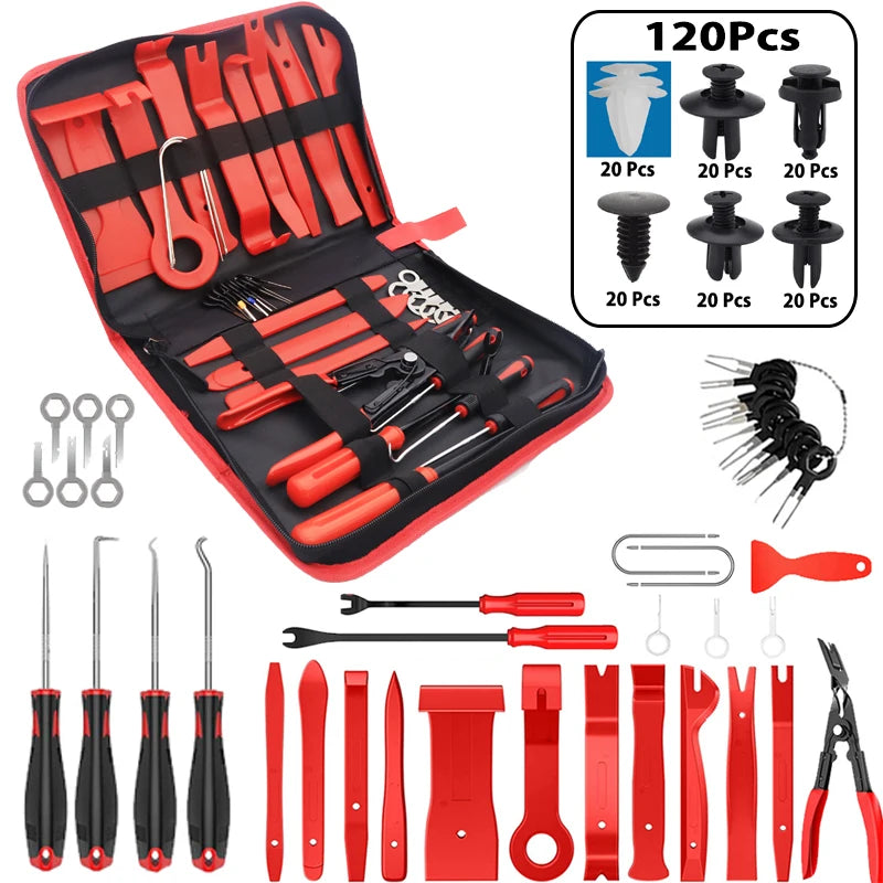 Car Interior Disassembly Tool Trim Removal Tools Kit Auto Removal Tool Kit Door Panel Radio Stereo Audio Dash Terminal Removal
