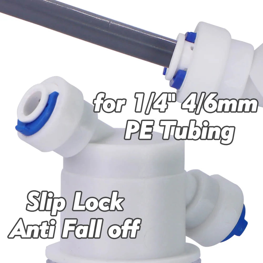 40μm 1/4" 4/6mm Mini Prefilter w/ Stainless Steel Filter Screen Slip Lock Quick Connect Garden Irrigation Misting Cooling System