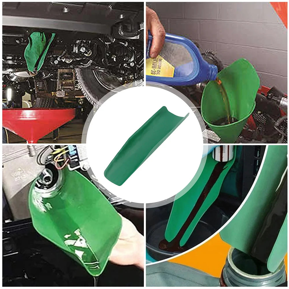 1/2Pcs Reusable Flexible Oil Drain Funnel Form A Foldable Bendable Flex Funnel for Car Truck Oil Change Spill-Free Filling