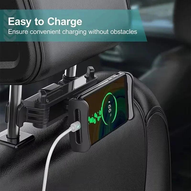 Universal Car Headrest Holder with 360° Rotation for Tablets and Smartphones 4-11 Inches, Fits iPad Air Series