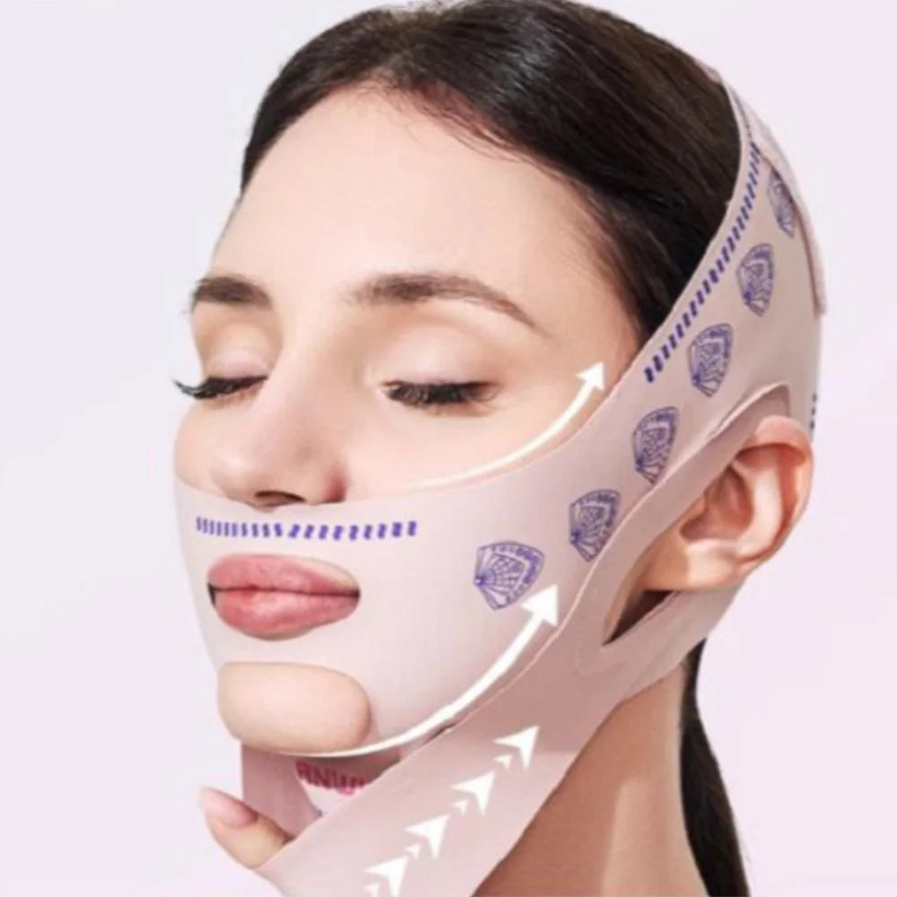 V Face Lifting Belt V Shape Double Chin Reducer Slimming Chin Strap V Line Face Shaper Face Slimming Bandage Skin Care Beauty
