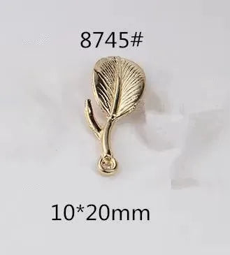 20Pcs KC Gold Copper Metal Leaf Charms Tree Leaves Charms Pendant for DIY Handmade Bracelet Necklace Jewelry Making Accessories