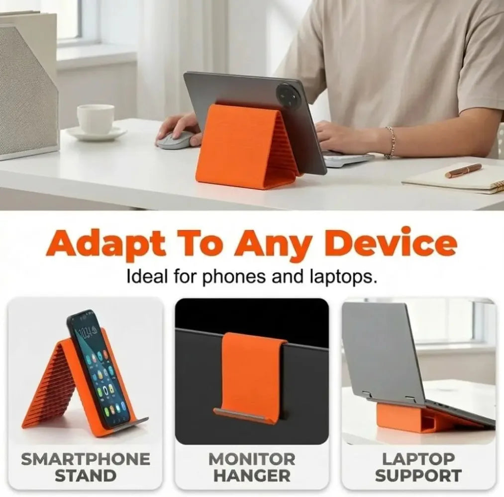 2-1PCS Flexible Phone Stand Foldable Silicone Desktop Tablet Laptop Stand Portable Adjustable Universal Holder for Travel Office