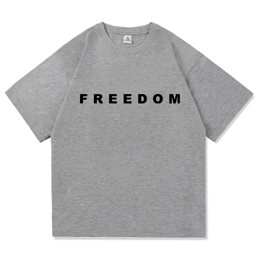 Freedom Charlie Kirk T-shirt Cotton Loose Casual Female/Male Tshirts Unisex Streetwear America American Fashion Women T Shirts