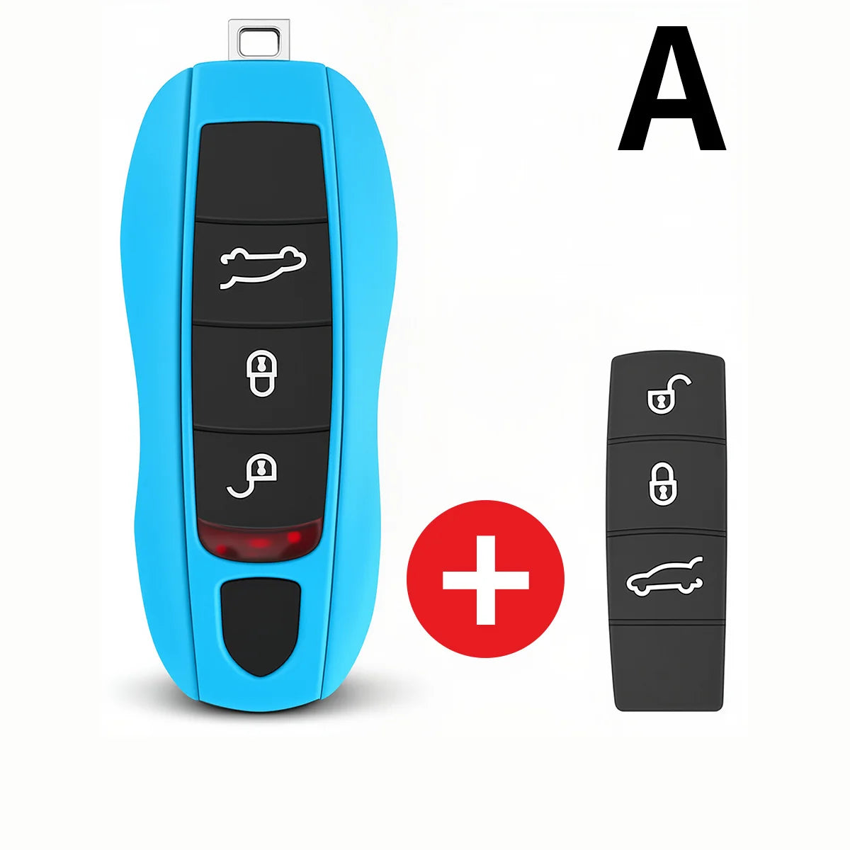 For Porsche Panamera Carrera Macan Boxster Cayman Cayenne Taycan 911 970 981 991 Car Smart Remote Key Case Fob Covers Set Shell